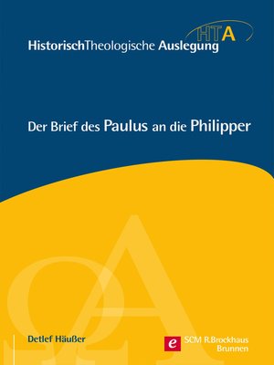 cover image of Der Brief des Paulus an die Philipper